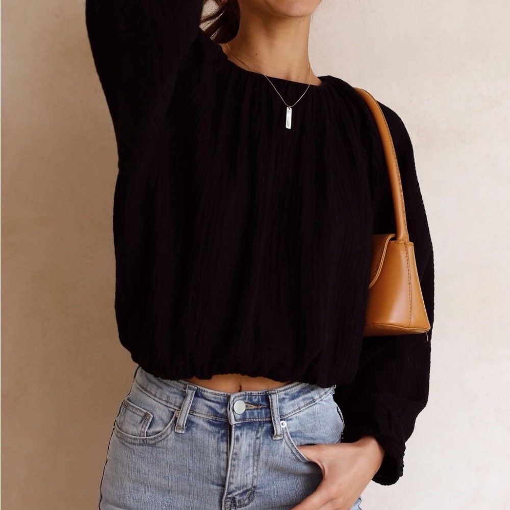 Urban Outfitters Black Long Sleeve Top